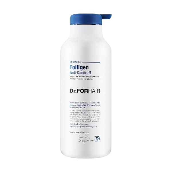 Dr.FORHAIR Folligen Anti-Dandruff Shampoo - Шампунь від лупи для ослабленого волосся, 300 мл