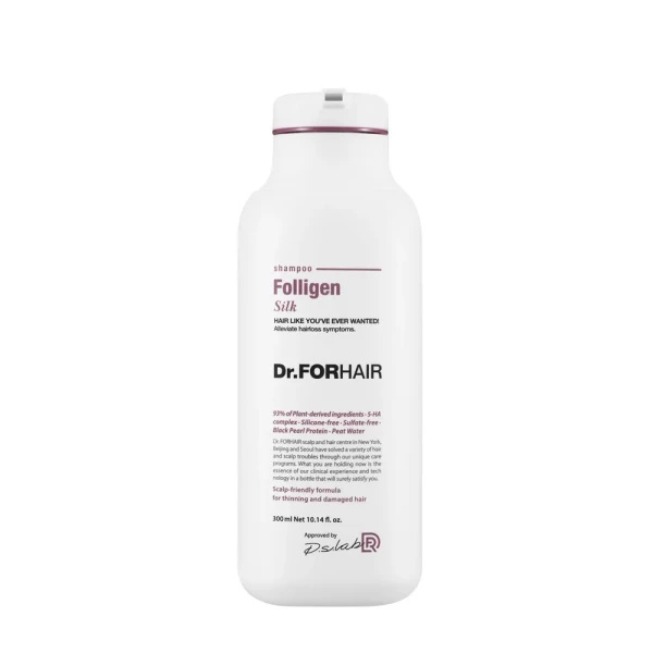 Dr.FORHAIR Folligen Silk Shampoo - Шампунь для сухого та пошкодженого волосся, 300 мл