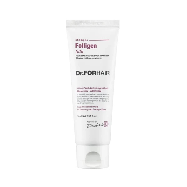 Dr.FORHAIR Folligen Silk Shampoo - Шампунь для сухого та пошкодженого волосся, 70 мл
