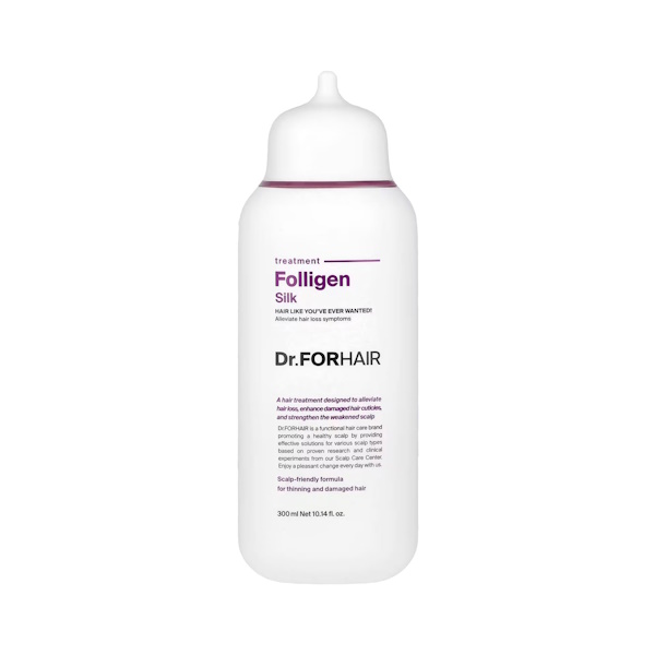 Dr.FORHAIR Folligen Silk Treatment - Відновлююча маска-кондиціонер для пошкодженого волосся, 300 мл