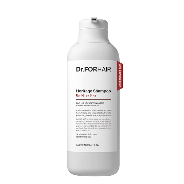 Dr.FORHAIR Heritage Shampoo Earl Grey Bliss - Антивіковий шампунь для ослабленої шкіри голови та тонкого волосся, 500 мл