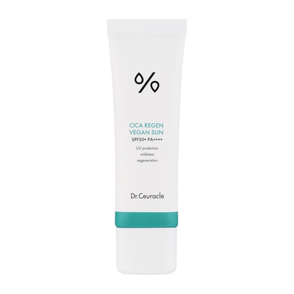 Dr.Ceuracle Cica Regen Vegan Sun SPF50+ PA++++ - Солнцезащитный веганский крем для лица, 50 мл